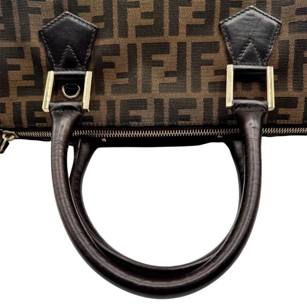 Fendi Zucca Brown and Black Satchel | Very Good Condition